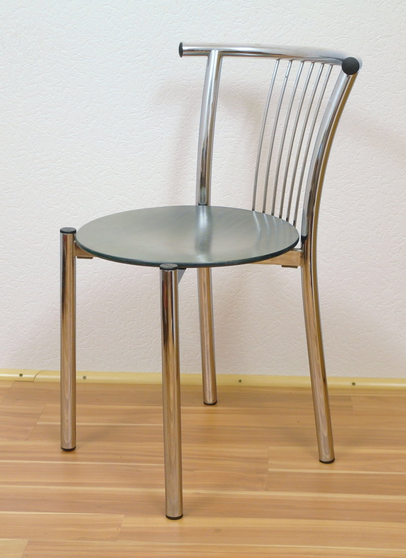 seltener 60er - 80er Jahre Calligaris Design Chrom Holz Stuhl Made in